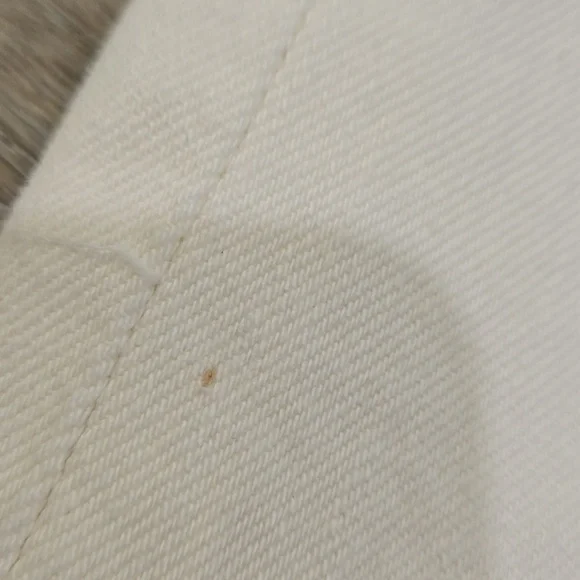 GAP High Waist Cheeky Cream Denim Jeans With Raw Hem - Picture 8 of 12